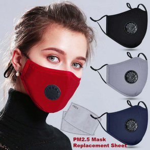 Anti-Covid  Face Mask + 2pcs Masks Filter