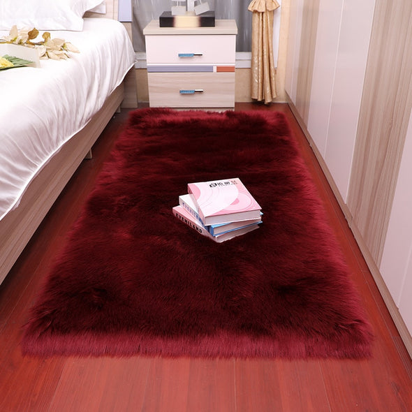 Bedroom carpet Soft fluffy Sheepskin Fur Area Rugs n