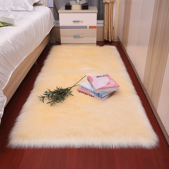 Bedroom carpet Soft fluffy Sheepskin Fur Area Rugs n