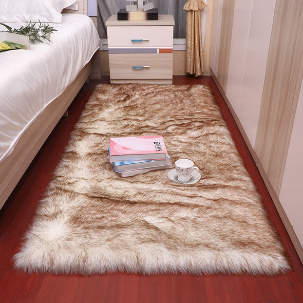 Bedroom carpet Soft fluffy Sheepskin Fur Area Rugs n