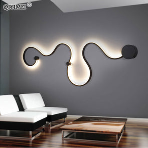 Acrylic home decor in White black iron body sconce led lights Fixtures