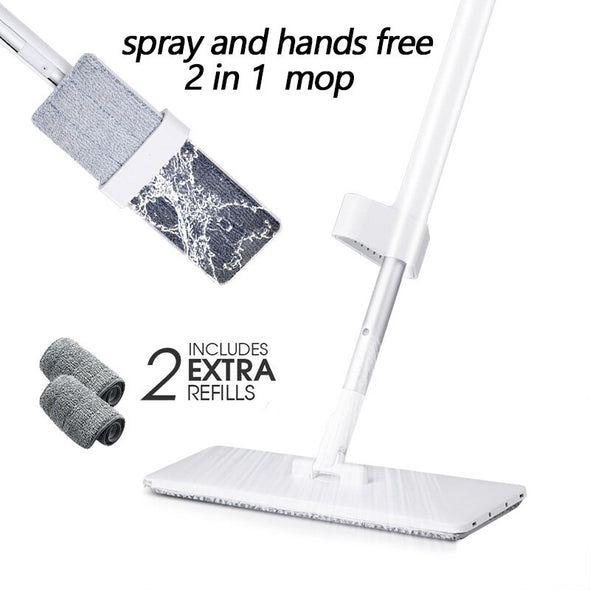 Spray Mop Hand Free Self Wringing Microfiber Flat Floor Mop Kit