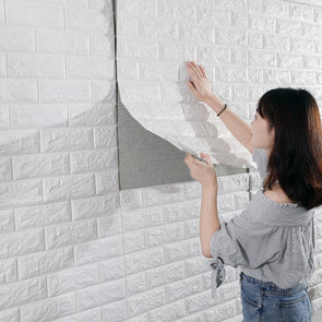 3D Brick Wall Stickers Living Waterproof Foam home Wall Decals