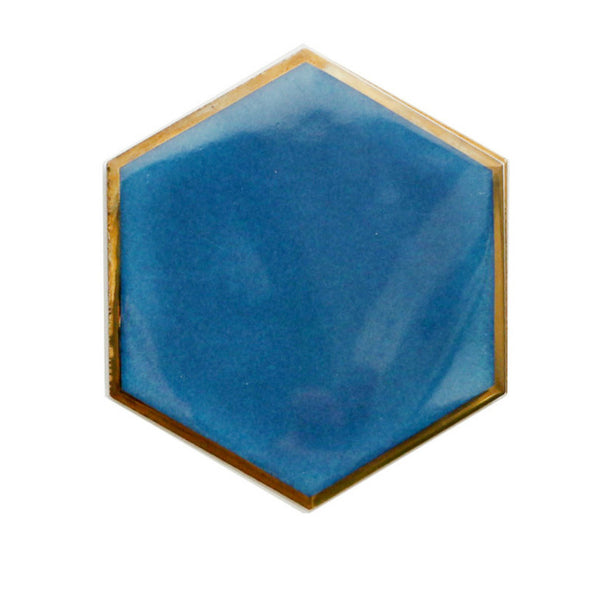 Nordic Hexagon Gold-plated Ceramic Placemat