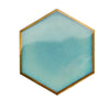 Nordic Hexagon Gold-plated Ceramic Placemat