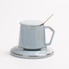 Nordic simple ceramic coffee cup with cover scoop