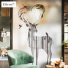 Nordic Style Window Decorative Film Forest Elk Fashion Art Glass Stickers A