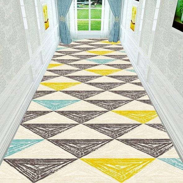 Long Hallway Rug 3D Nordic Geometric Stair Carpet Home Floor