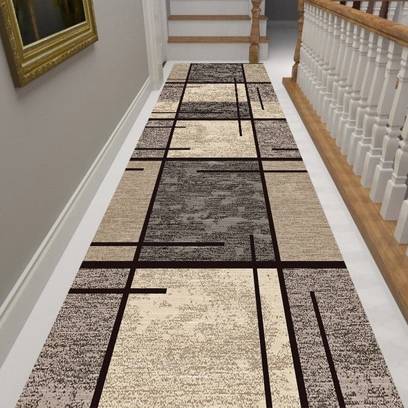 Long Hallway Rug 3D Nordic Geometric Stair Carpet Home Floor