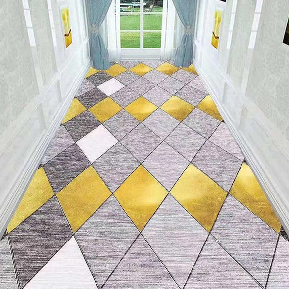 Long Hallway Rug 3D Nordic Geometric Stair Carpet Home Floor