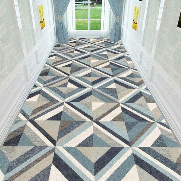 Long Hallway Rug 3D Nordic Geometric Stair Carpet Home Floor