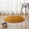 Pure Color Soft Faux Fur Wool Living Room Sofa Carpet