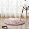 Pure Color Soft Faux Fur Wool Living Room Sofa Carpet