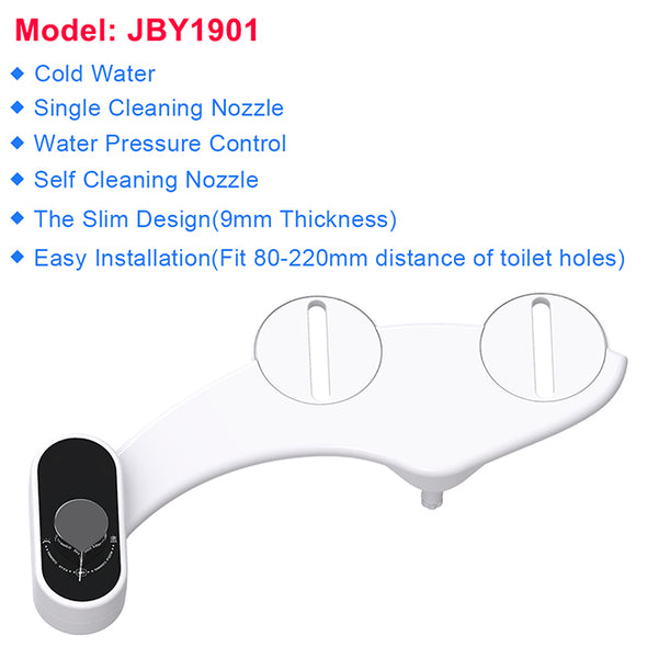 Non-Electric Bidet Toilet Seat Bidet Attachment Self-Cleaning Nozzle-Fresh