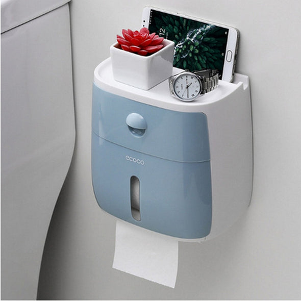 Tissue Paper Box Rack Bathroom Toilet Tissue Tube Storage Box Tray