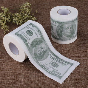 New Funny Toilet Paper Dollar Bill Printed